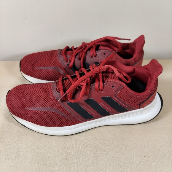 MENS ADIDAS RUNFALCON MAROON BRICK RED SIZE 9 #EE8154 - Picture 3 of 7
